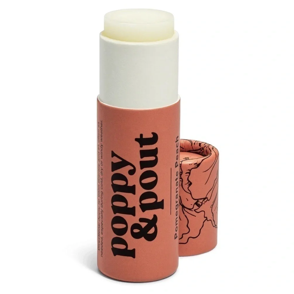Poppy & Pout Lip Balm Sealed Flavor: Pomegranate Peach